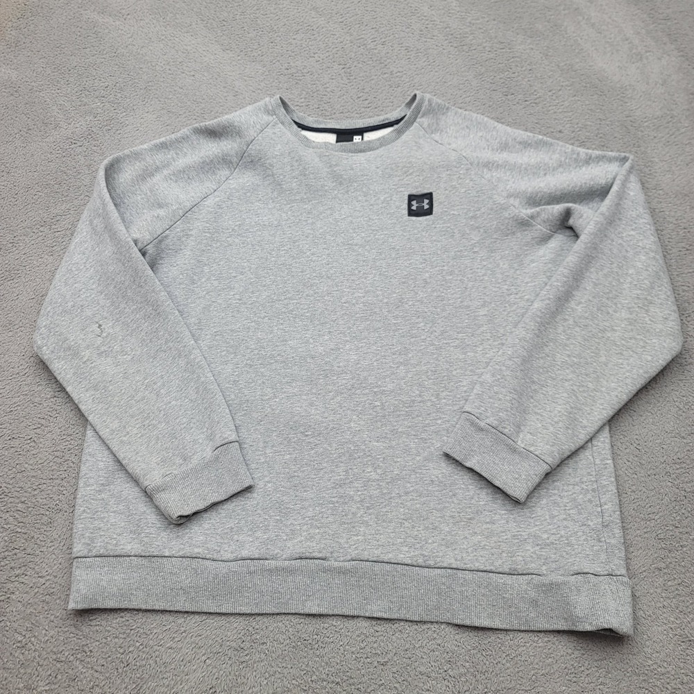 Under Armour Sweatshirt Mens XL Gray Rival Fleece Long Sleeve Loose Fit *Read